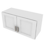 Brooklyn Bright White Double Door Wall Cabinet - 30" W x 15" H x 12" D 30" W