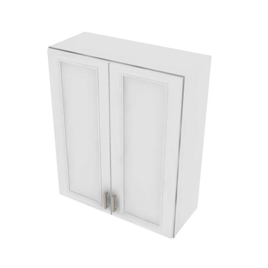 Brooklyn Bright White Double Door Wall Cabinet - 30" W x 36" H x 12" D 30" W