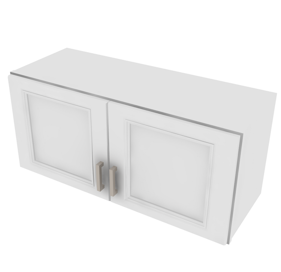 Brooklyn White Double Door Wall Cabinet - 33" W x 15" H 33" W