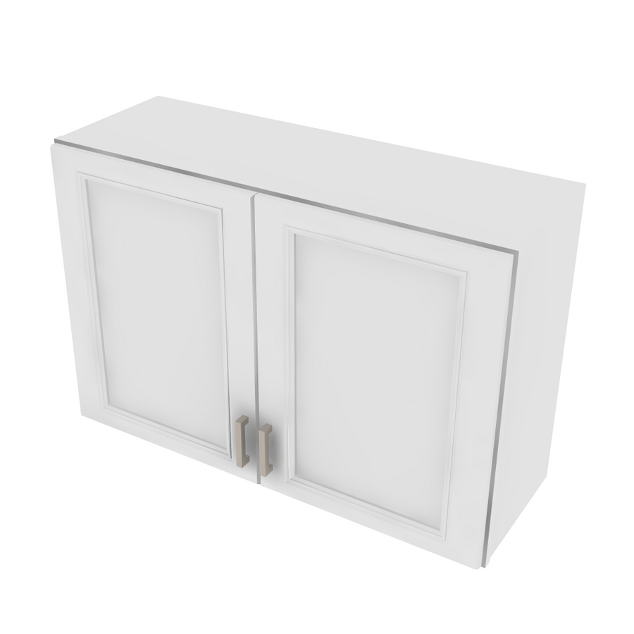 Brooklyn Bright White Double Door Wall Cabinet - 36" W x 24" H x 12" D 36" W