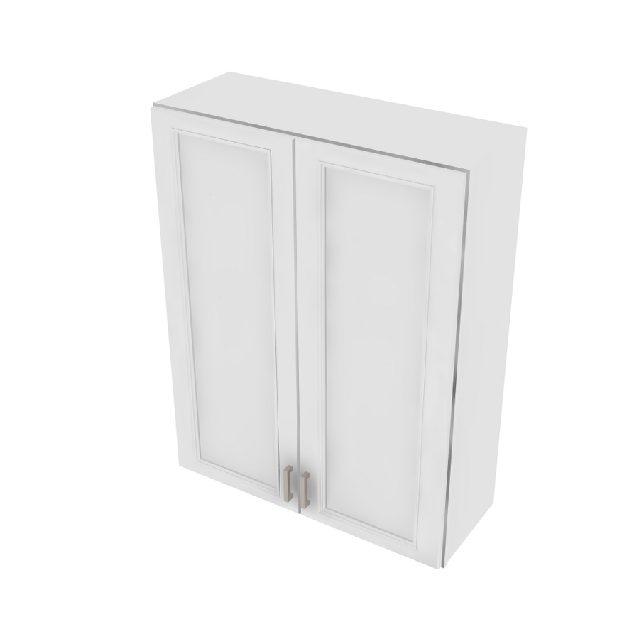 Brooklyn Bright White Double Door Wall Cabinet - 36" W x 42" H x 12" D 36" W