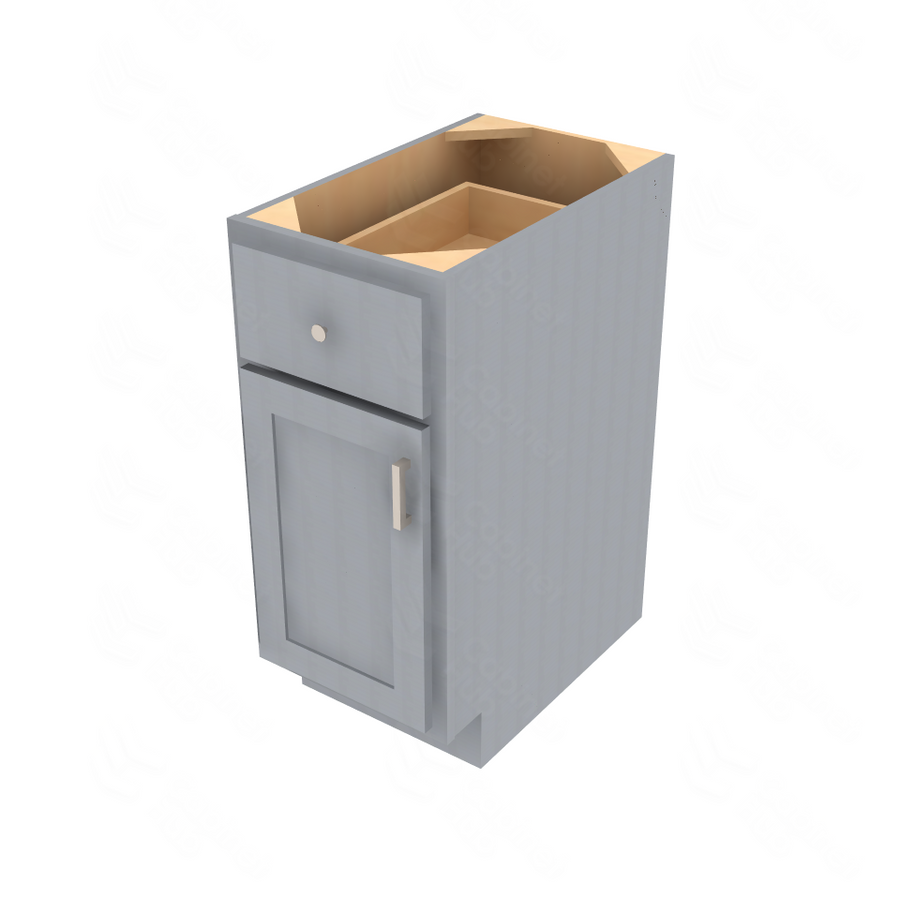 Essential Gray Single Door Standard Base Cabinet - 15" W Default Title