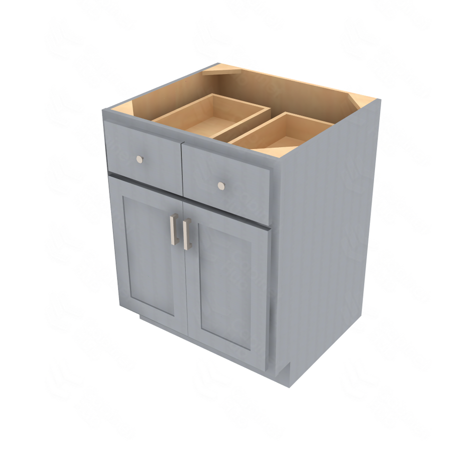 Essential Gray Double Door Standard Base Cabinet - 27" W Default Title