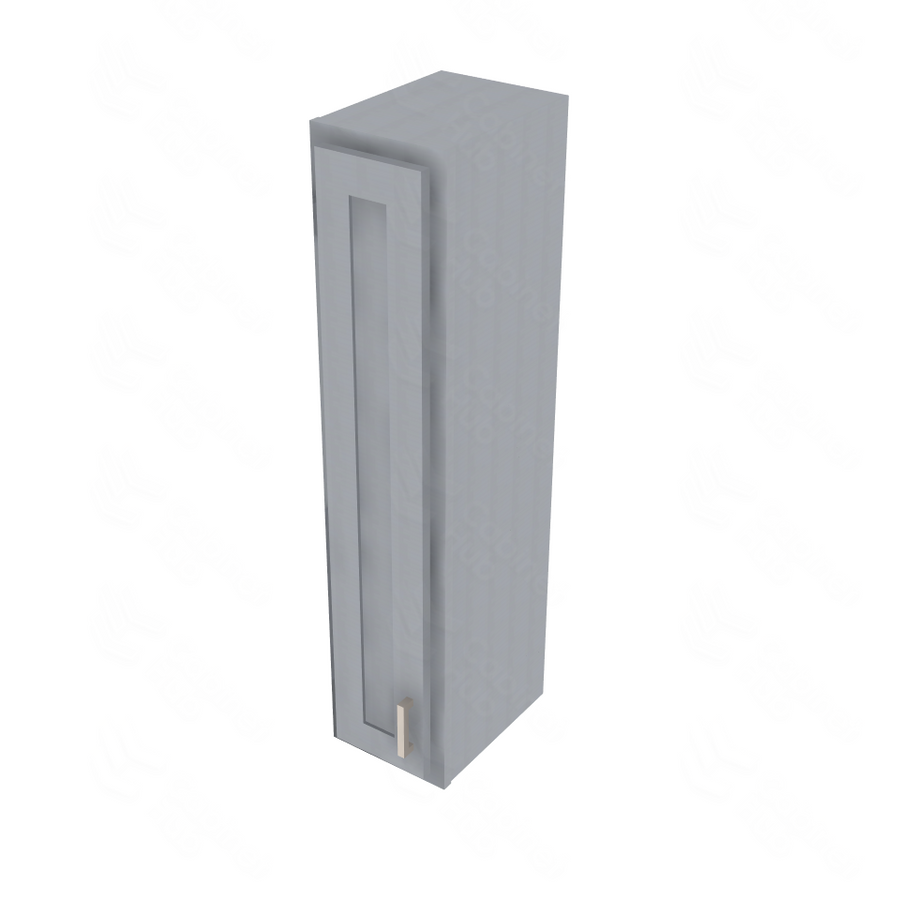 Essential Gray Single Door Wall Cabinet - 9" W x 42" H