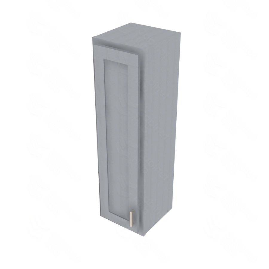 Essential Gray Single Door Wall Cabinet - 12" W x 42" H Default Title