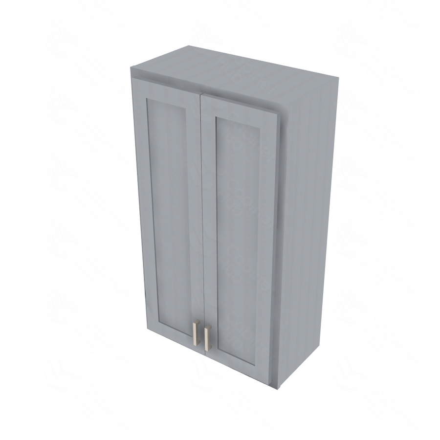 Essential Gray Double Door Wall Cabinet - 24" W x 42" H Default Title
