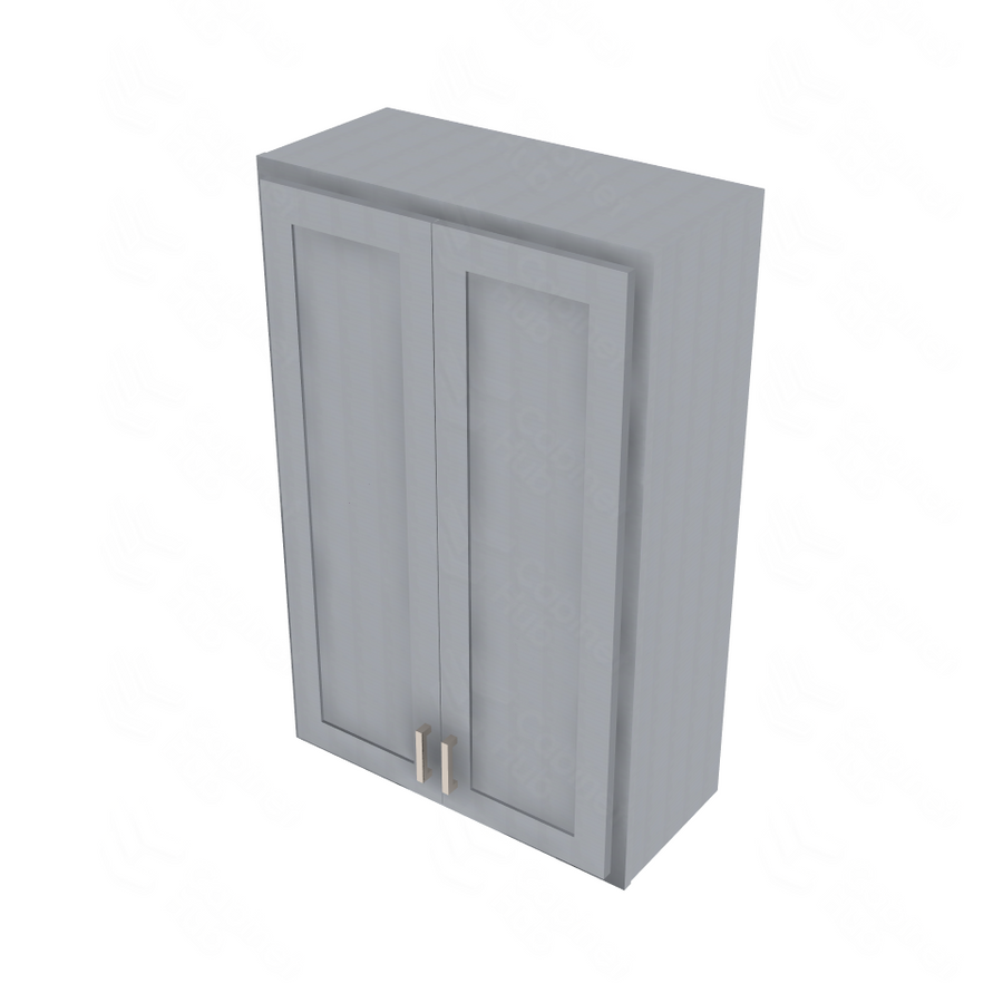 Essential Gray Double Door Wall Cabinet - 27" W x 42" H Default Title