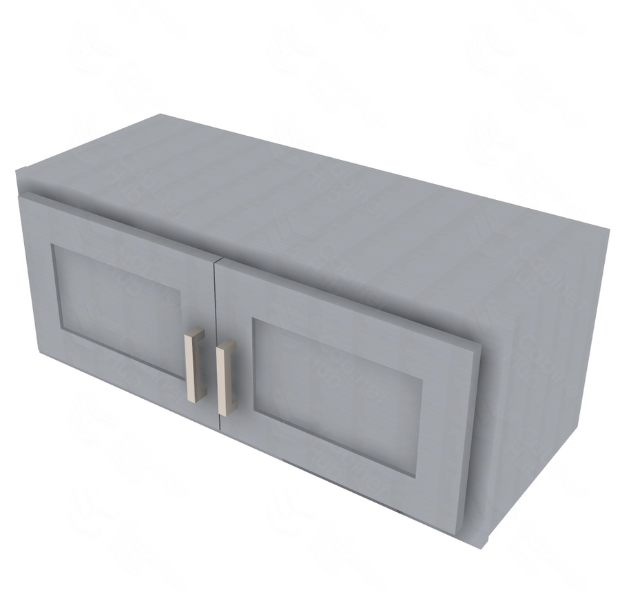 Essential Gray Double Door Wall Cabinet - 30" W x 12" H Default Title