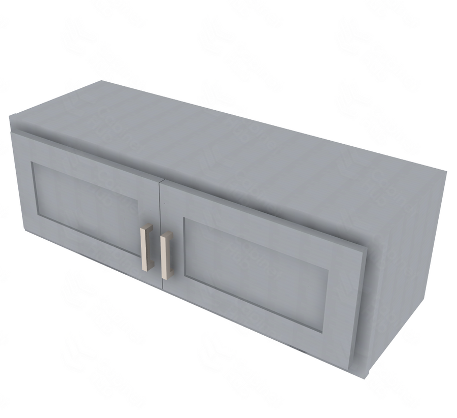 Essential Gray Double Door Wall Cabinet - 36" W x 12" H Default Title