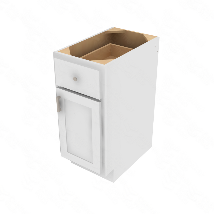 Essential White Single Door Standard Base Cabinet - 15" W Default Title