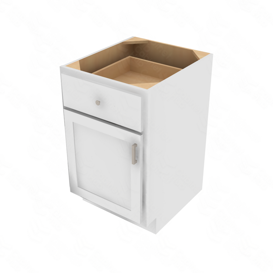 Essential White Single Door Standard Base Cabinet - 21" W Default Title