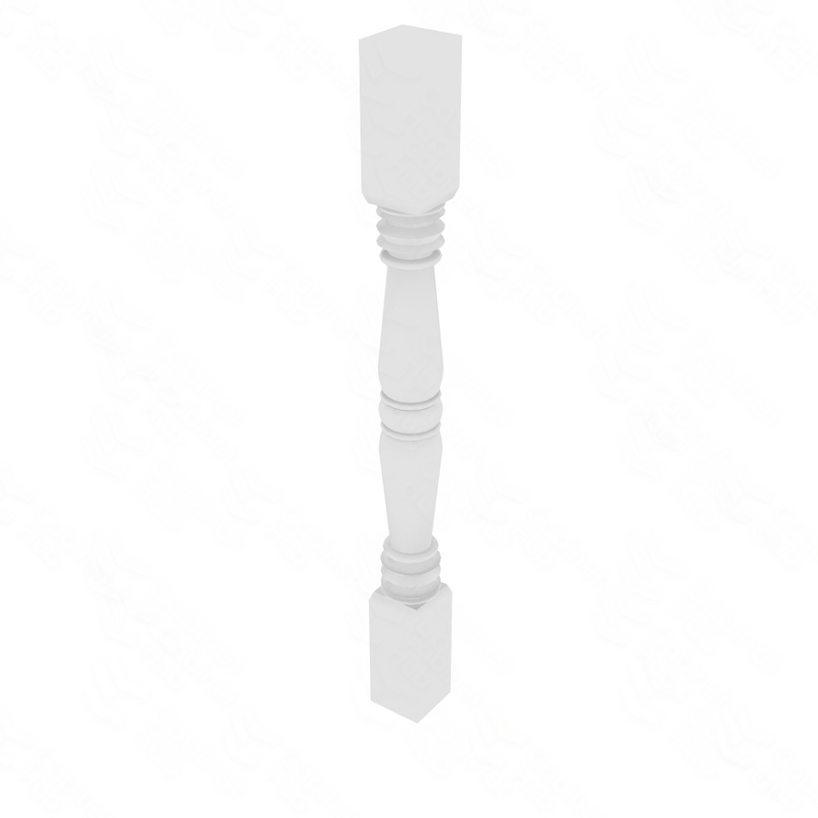 Essential White Turned Post - 3" W x 35.5" H Default Title