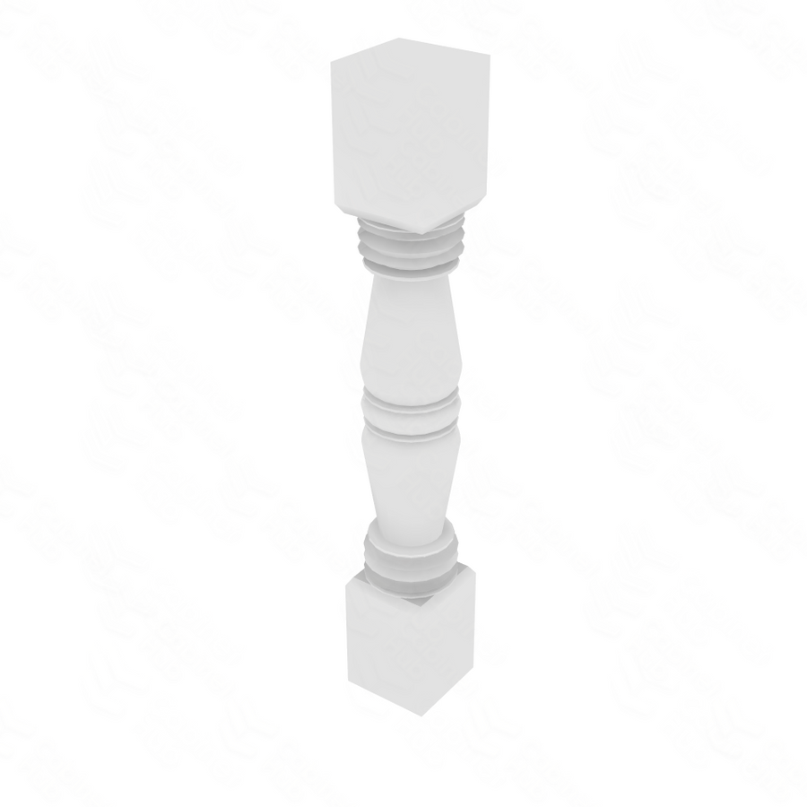Essential White Turned Post - 5" W x 35.5" H Default Title