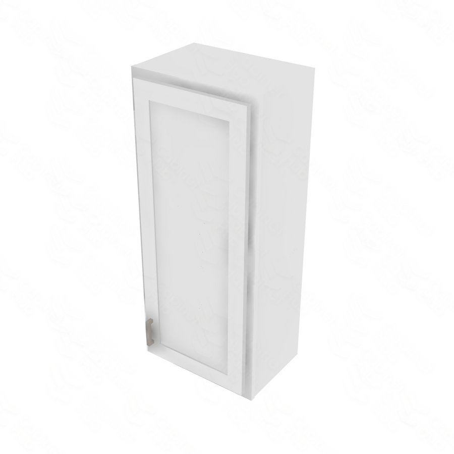 Essential White Single Door Wall Cabinet - 18" W x 42" H Default Title