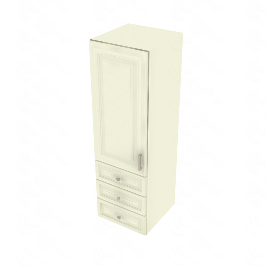 Lenox Canvas Wall Tower with 3 Drawers - 15" W x 48" H x 15" D 15" W