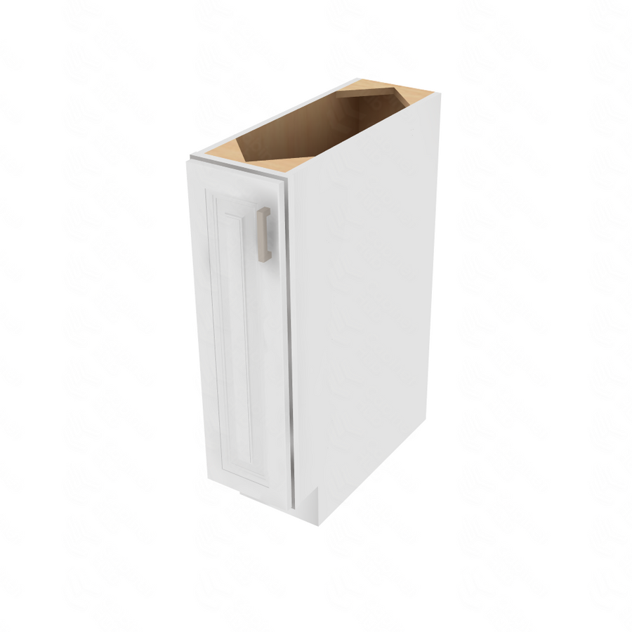 Napa White Single Door Full Height Base Cabinet - 9" W x 34.5" H x 24" D 9" W