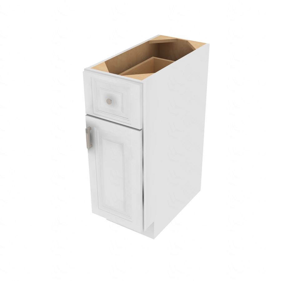 Napa White Single Door Standard Base Cabinet - 12" W x 34.5" H x 24" D 12" W