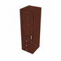 Shaker Espresso Wall Tower with 3 Drawers - 15" W x 48" H x 15" D 15" W