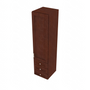 Shaker Espresso Wall Tower with 3 Drawers - 15" W x 60" H x 15" D 15" W