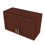 Shaker Espresso Double Door Wall Cabinet - 30" W x 18" H 30" W