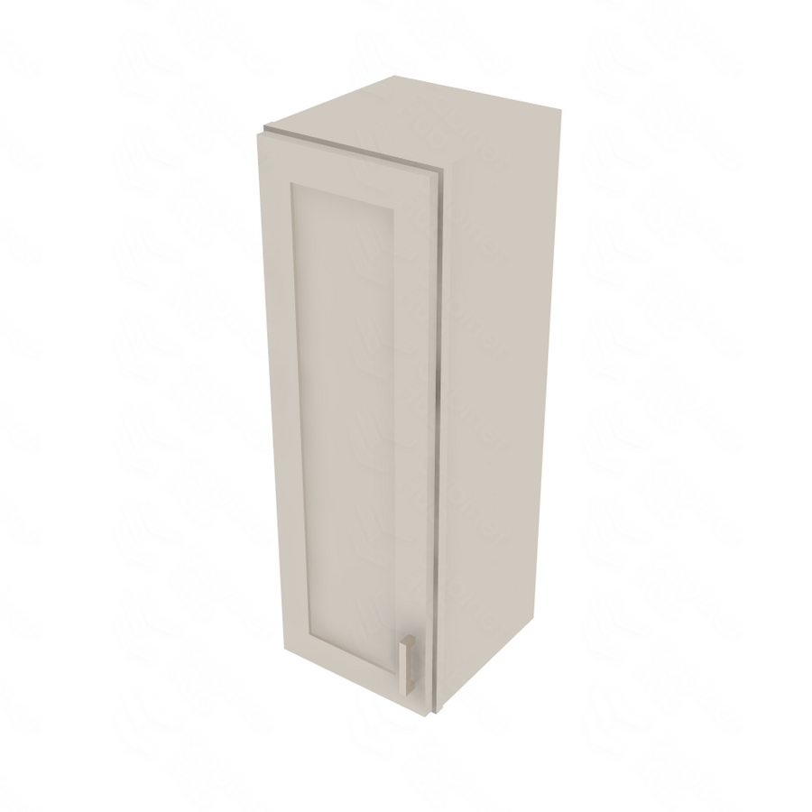 Shaker Sand Single Door Wall Cabinet - 12" W x 36" H x 12" D 12" W