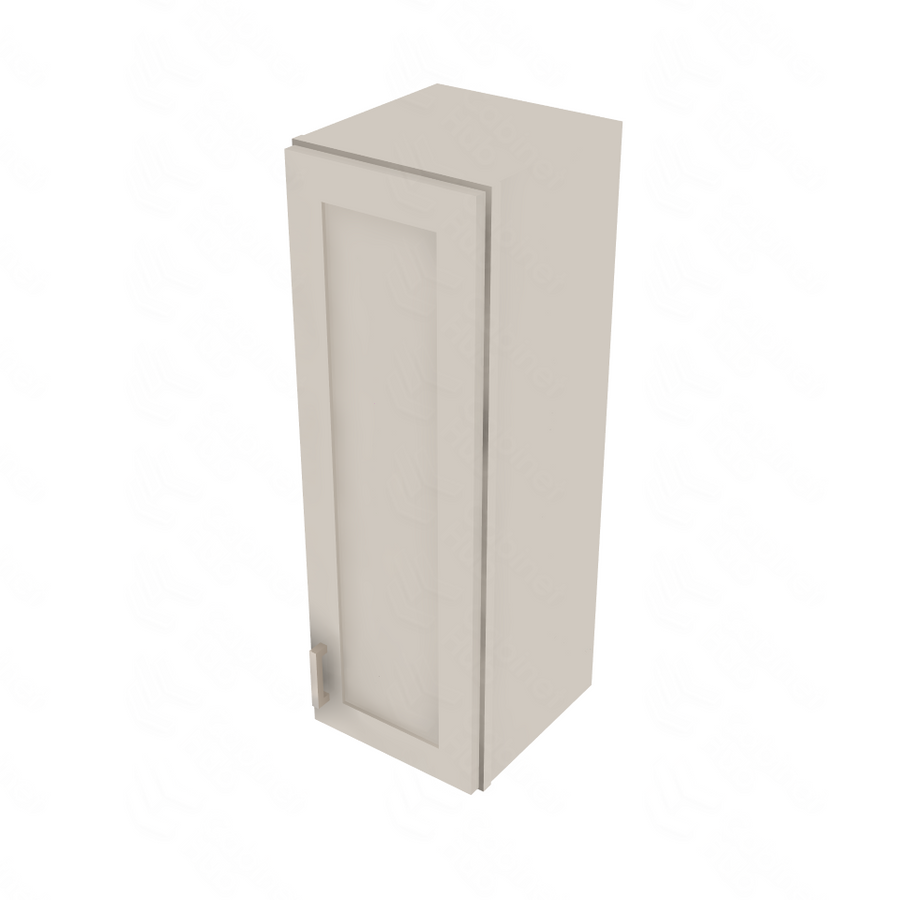 Shaker Sand Single Door Wall Cabinet - 12" W x 36" H x 12" D 12" W