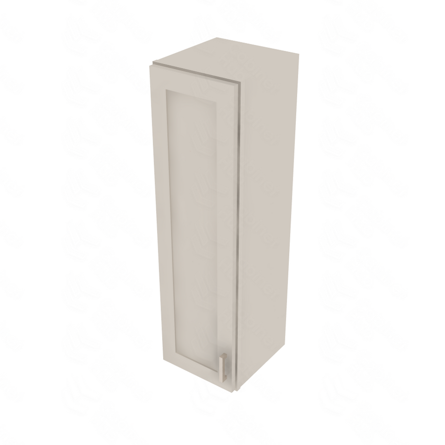 Shaker Sand Single Door Wall Cabinet - 12" W x 42" H x 12" D 12" W