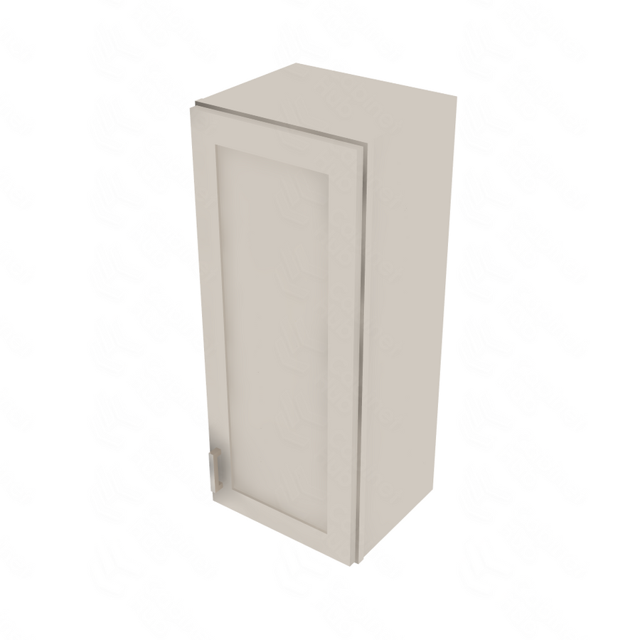 Shaker Sand Single Door Wall Cabinet - 15" W x 36" H x 12" D 15" W