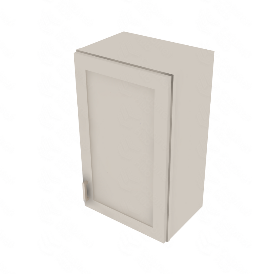 Shaker Sand Single Door Wall Cabinet - 18" W x 30" H 18" W