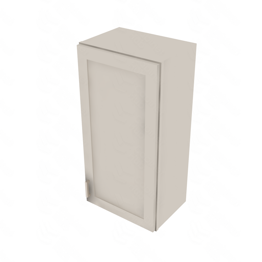 Shaker Sand Single Door Wall Cabinet - 18" W x 36" H x 12" D 18" W