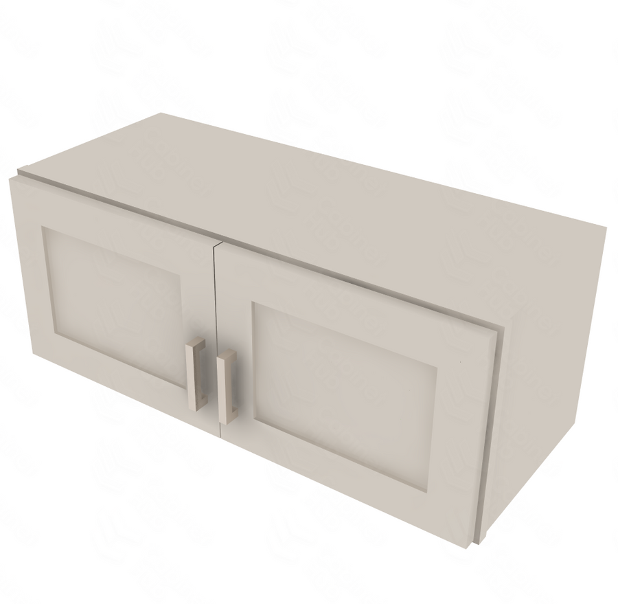 Shaker Sand Double Door Wall Cabinet - 30" W x 12" H 30" W
