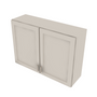 Shaker Sand Double Door Wall Cabinet with Center Stile - 42" W x 30" H x 12" D 42" W