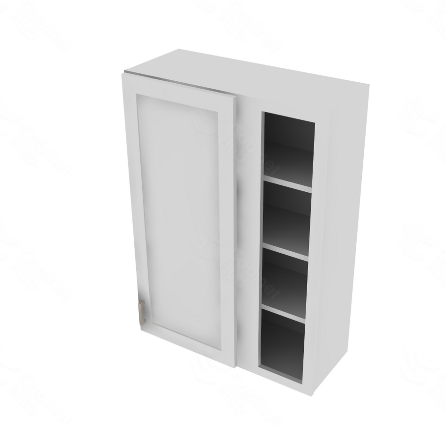 Shaker Designer White Blind Wall Cabinet - 30" W x 42" H x 12" D 30" W