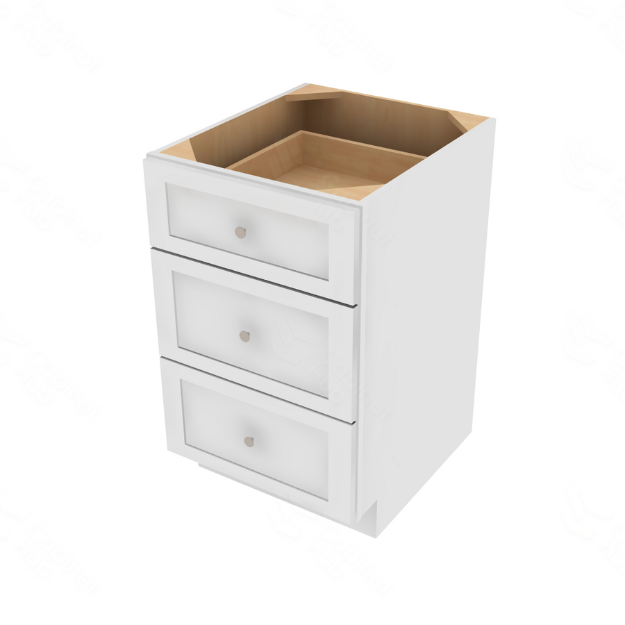 Shaker Designer White 5-Piece Drawer Base Cabinet - 21" W x 34.5" H x 24" D 21" W