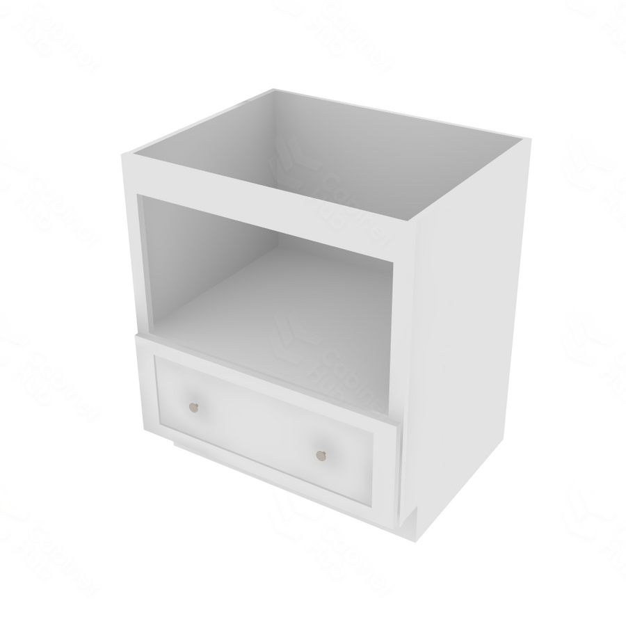 Shaker Designer White 5-Piece Microwave Base Cabinet - 30" W x 34.5" H x 24" D 30" W