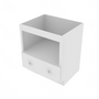 Shaker Designer White Slab Microwave Base Cabinet - 30" W x 34.5" H x 24" D 30" W