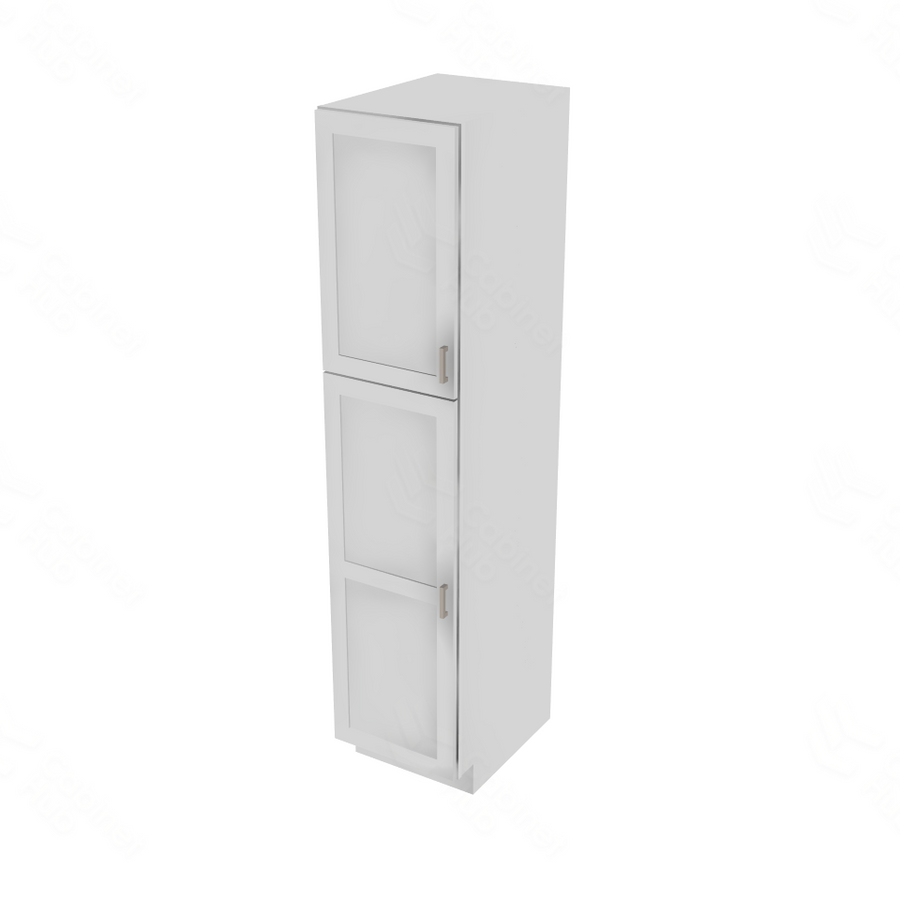 Shaker Designer White Single Door Pantry - 18" W x 84" H x 24" D 18" W
