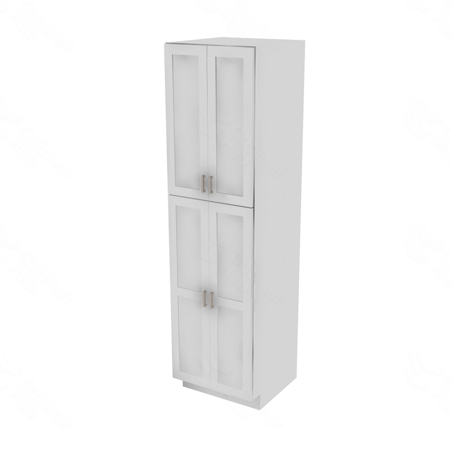 Shaker Designer White Double Door Pantry - 24" W x 90" H x 24" D 24" W