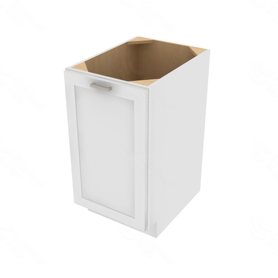 Shaker Designer White 1 Trash Can Base (Full Height) - 18" W x 34.5" H x 24" D 18" W