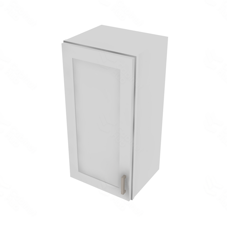 Shaker Designer White Single Door Wall Cabinet - 15" W x 30" H x 12" D 15" W