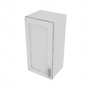 Shaker Designer White Single Door Wall Cabinet - 15" W x 30" H x 12" D 15" W