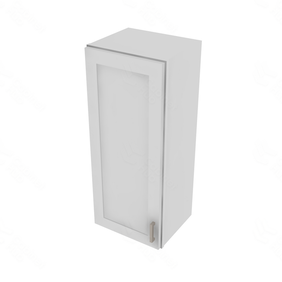 Shaker Designer White Single Door Wall Cabinet - 15" W x 36" H x 12" D 15" W