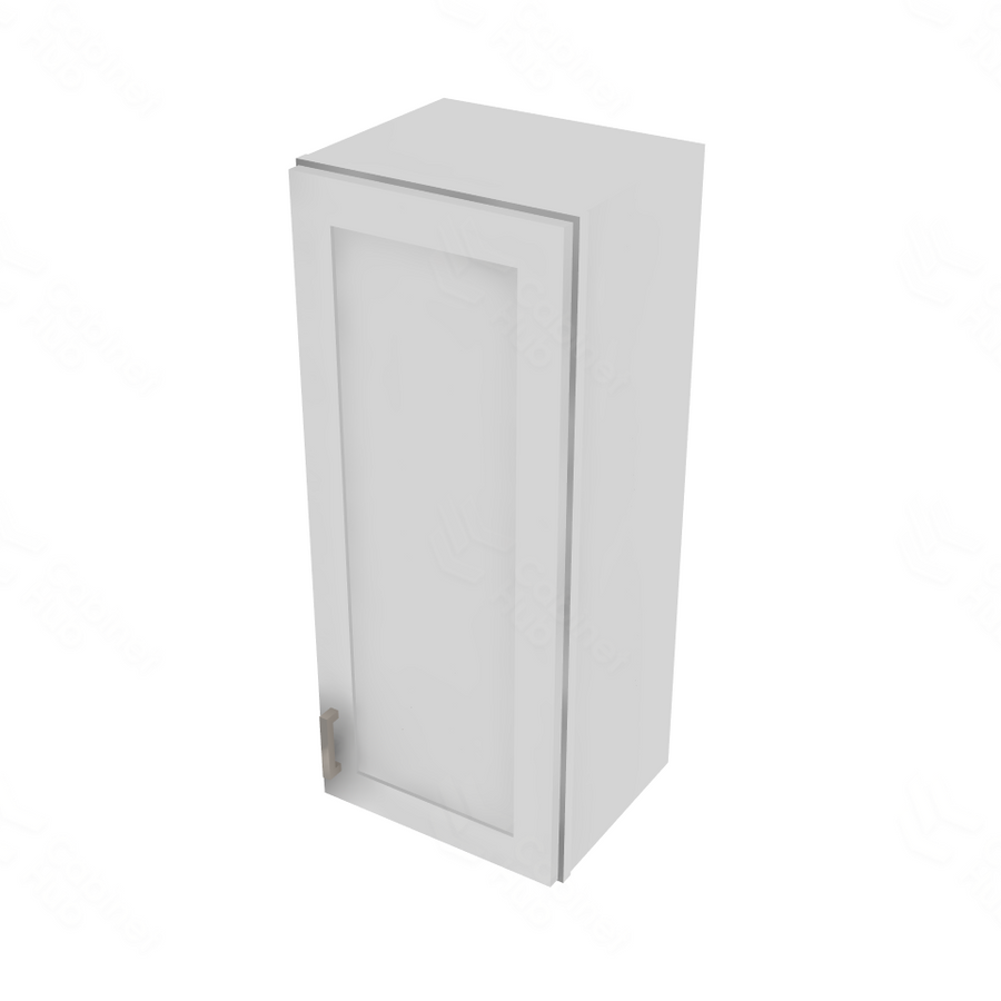 Shaker Designer White Single Door Wall Cabinet - 15" W x 36" H x 12" D 15" W