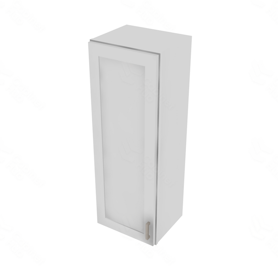 Shaker Designer White Double Door Wall Cabinet - 15" W x 42" H x 12" D 15" W