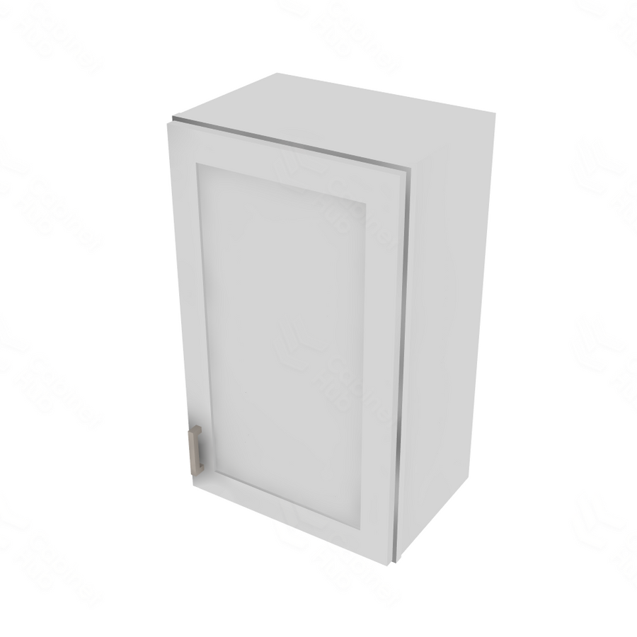 Shaker Designer White Single Door Wall Cabinet - 18" W x 30" H x 12" D 18" W