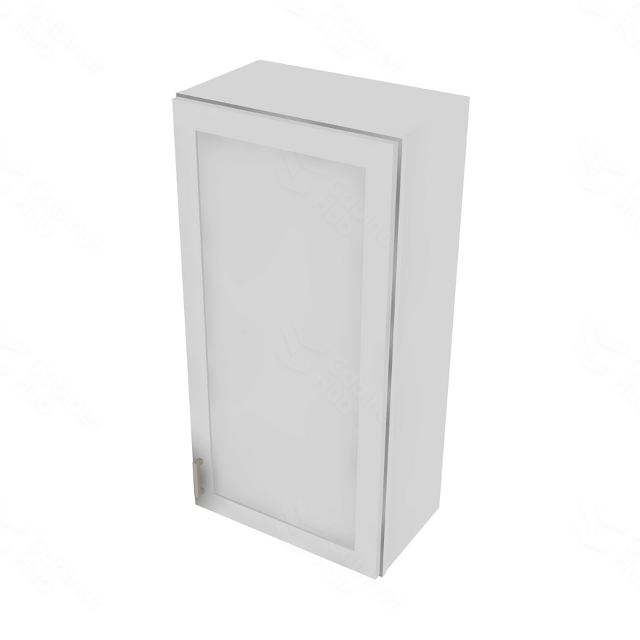 Shaker Designer White Double Door Wall Cabinet - 21" W x 42" H x 12" D 21" W