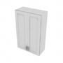 Shaker Designer White Double Door Wall Cabinet - 27" W x 42" H x 12" D 27" W