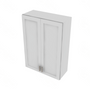 Shaker Designer White Double Door Wall Cabinet - 30" W x 42" H x 12" D 30" W