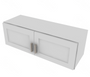 Shaker Designer White Double Door Wall Cabinet - 36" W x 12" H x 12" D 36" W