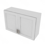 Shaker Designer White Double Door Wall Cabinet - 36" W x 24" H x 12" D 36" W